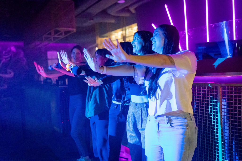 Metalab team members dancing
